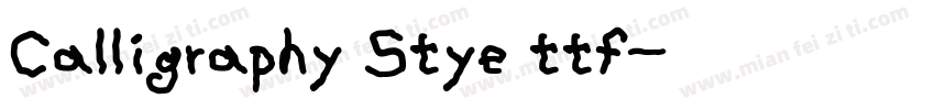 Calligraphy Stye ttf字体转换